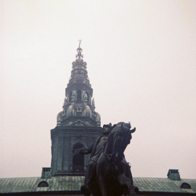 Das Schloss in Stockholm 1967. Farbfoto.