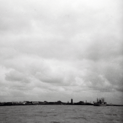 Photo von dem Hafen Europoort. 1966.