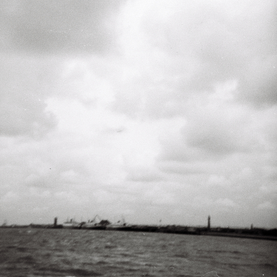 Photo von dem Hafen Europoort. 1966.